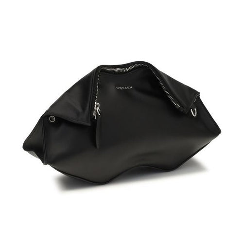 Alexander McQueen Black Calf Leather Bos Taurus Clutch Bag