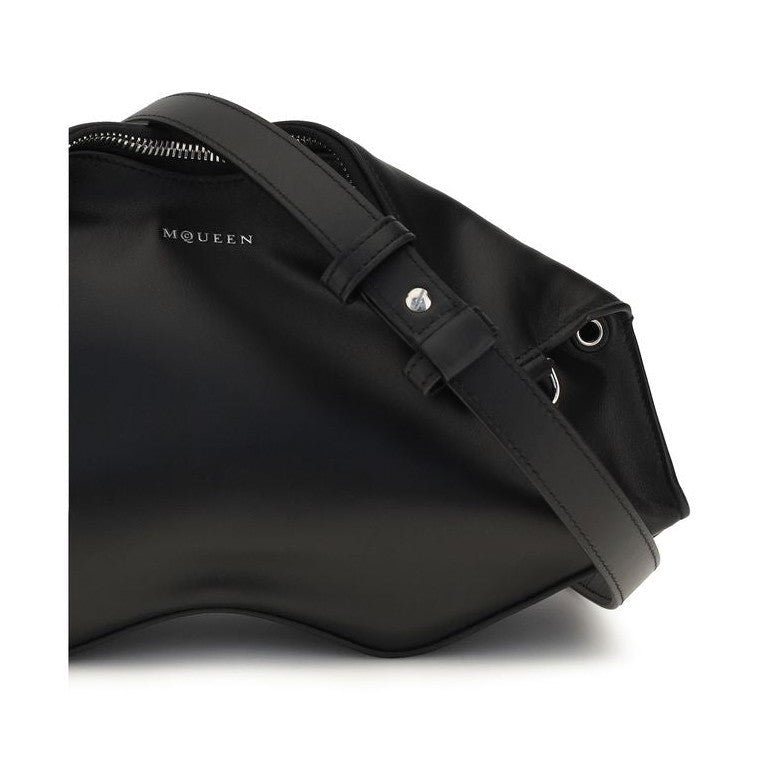 Alexander McQueen Black Calf Leather Bos Taurus Clutch Bag