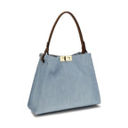 Fendi Blue Cotton Handbag
