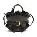 Balmain Black Calf Leather Bos Taurus Shoulder Bag