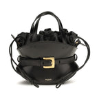 Balmain Black Calf Leather Bos Taurus Shoulder Bag