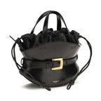 Balmain Black Calf Leather Bos Taurus Shoulder Bag
