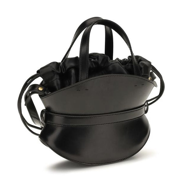 Balmain Black Calf Leather Bos Taurus Shoulder Bag