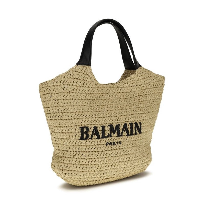 Balmain Beige Viscose Shoulder Bag