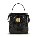 Balmain Black Calf Leather Bos Taurus Backet Bag