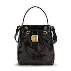 Balmain Black Calf Leather Bos Taurus Backet Bag
