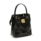 Balmain Black Calf Leather Bos Taurus Backet Bag