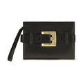 Balmain Black Lamb Ovis Aries Aries Clutch Bag