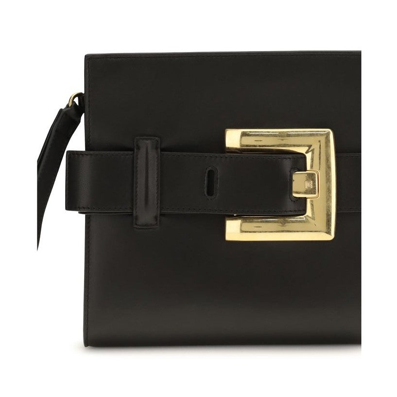 Balmain Black Lamb Ovis Aries Aries Clutch Bag