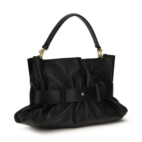 Balmain Black Calf Leather Bos Taurus Handbag
