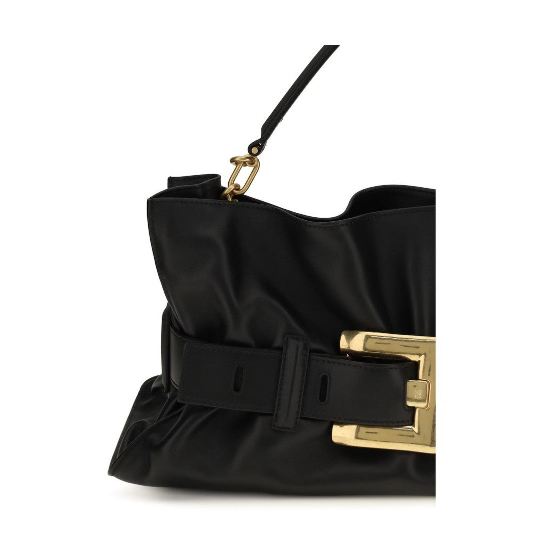 Balmain Black Calf Leather Bos Taurus Handbag