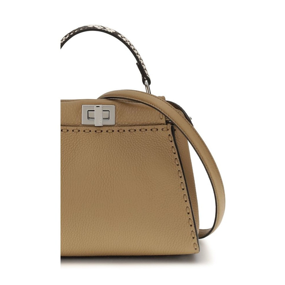 Fendi Beige Calf Leather Bos Taurus Handbag