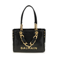 Balmain Black Calf Leather Bos Taurus Shoulder Bag