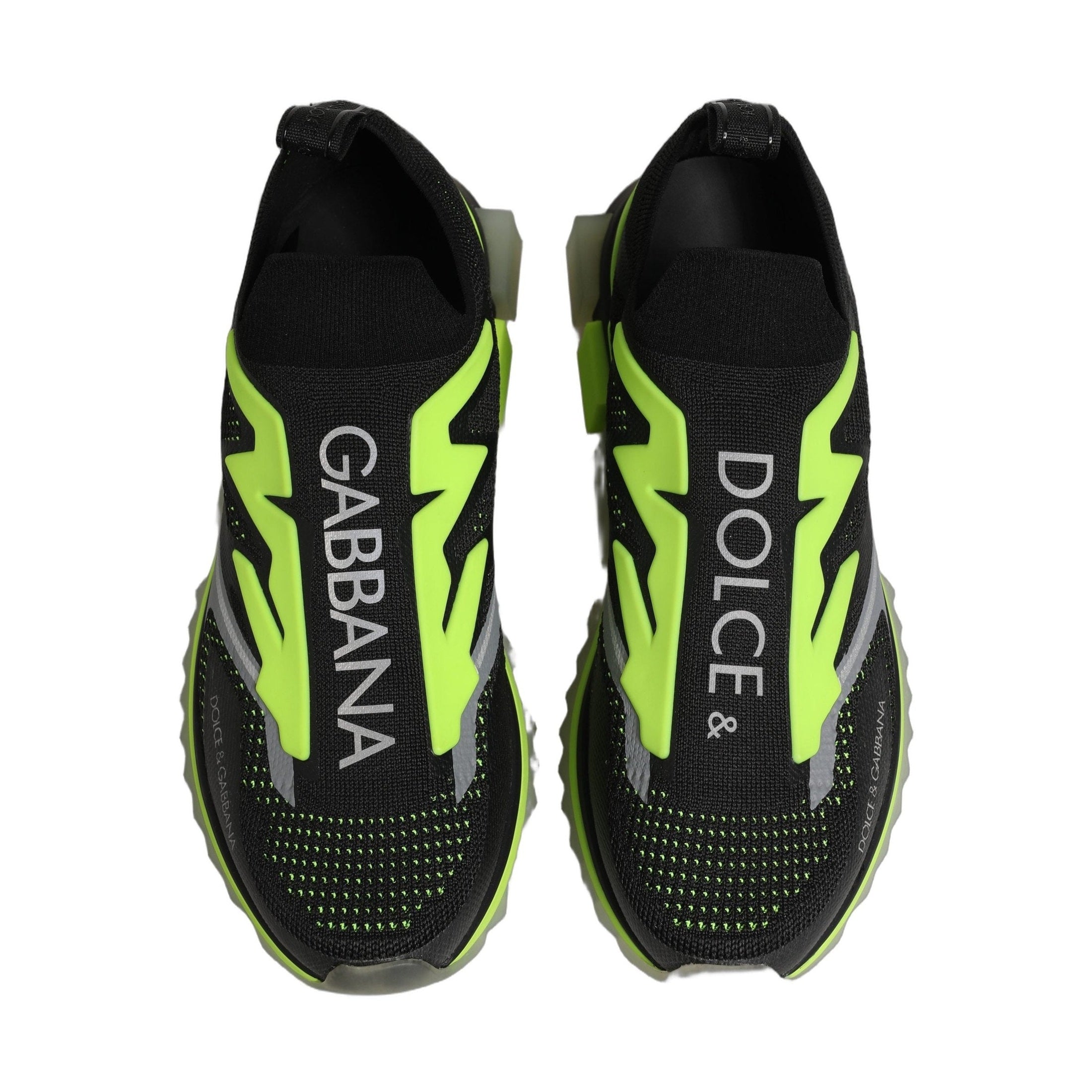 Dolce & Gabbana Black Green Sorrento Low Top Sneakers Shoes