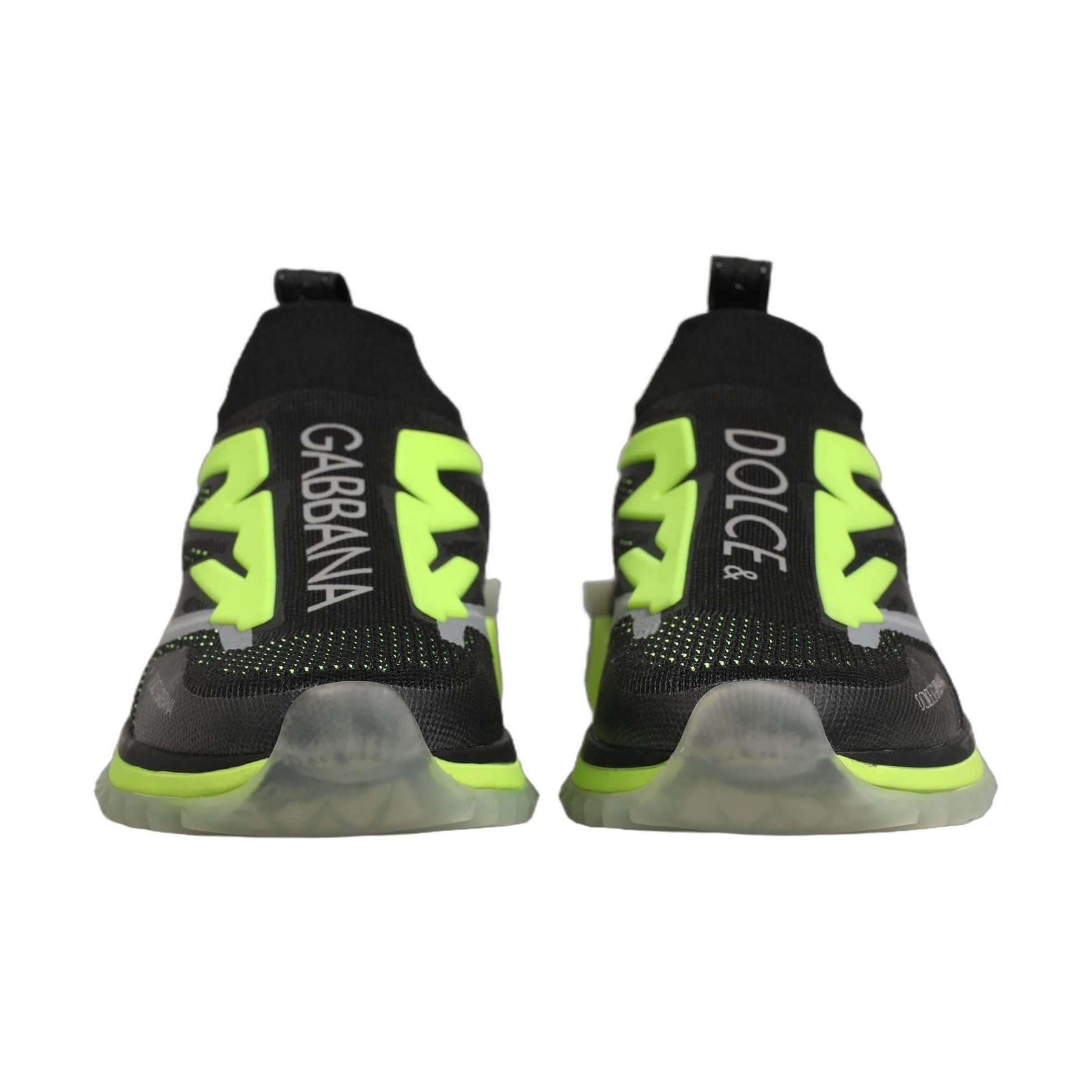 Dolce & Gabbana Black Green Sorrento Low Top Sneakers Shoes