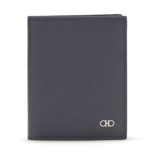Ferragamo Blue Calf Leather Bos Taurus Wallet