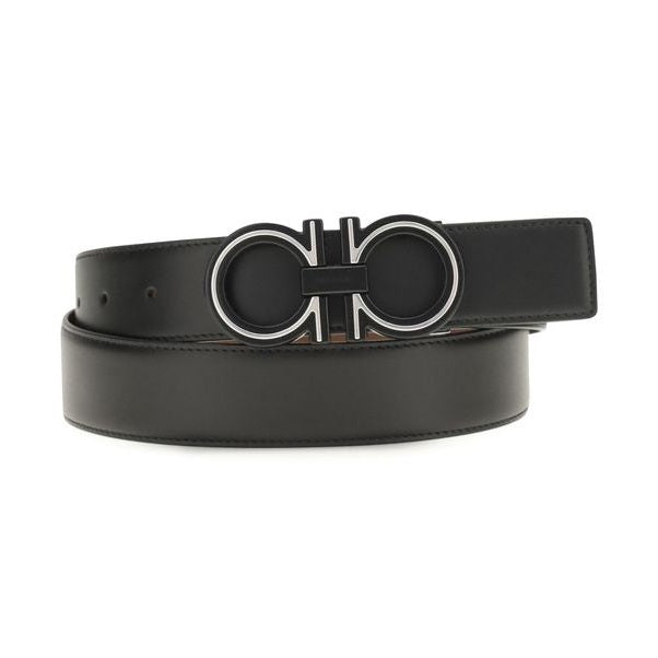 Ferragamo Blue Calf Leather Bos Taurus Regular Belt