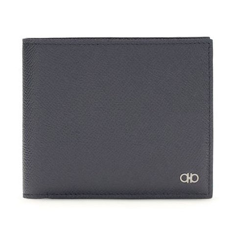 Ferragamo Blue Calf Leather Bos Taurus Wallet