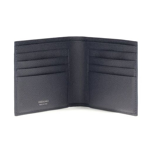Ferragamo Blue Calf Leather Bos Taurus Wallet