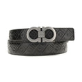 Ferragamo Black Calf Leather Bos Taurus Regular Belt