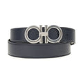 Ferragamo Blue Calf Leather Bos Taurus Belt