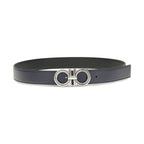 Ferragamo Blue Calf Leather Bos Taurus Belt