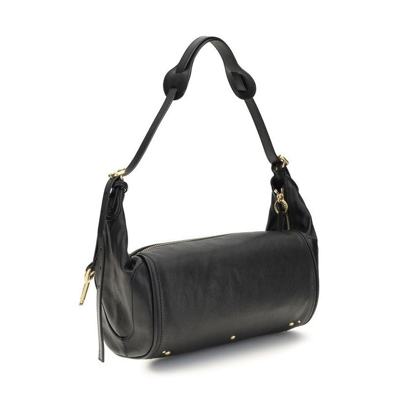 Chloé Black Calf Leather Bos Taurus Shoulder Bag