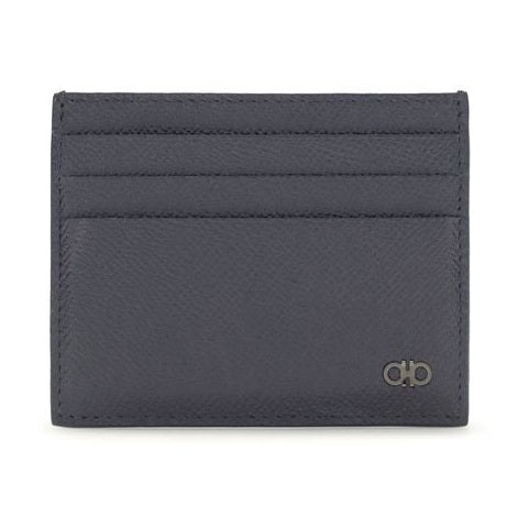 Ferragamo Blue Calf Leather Bos Taurus Wallet