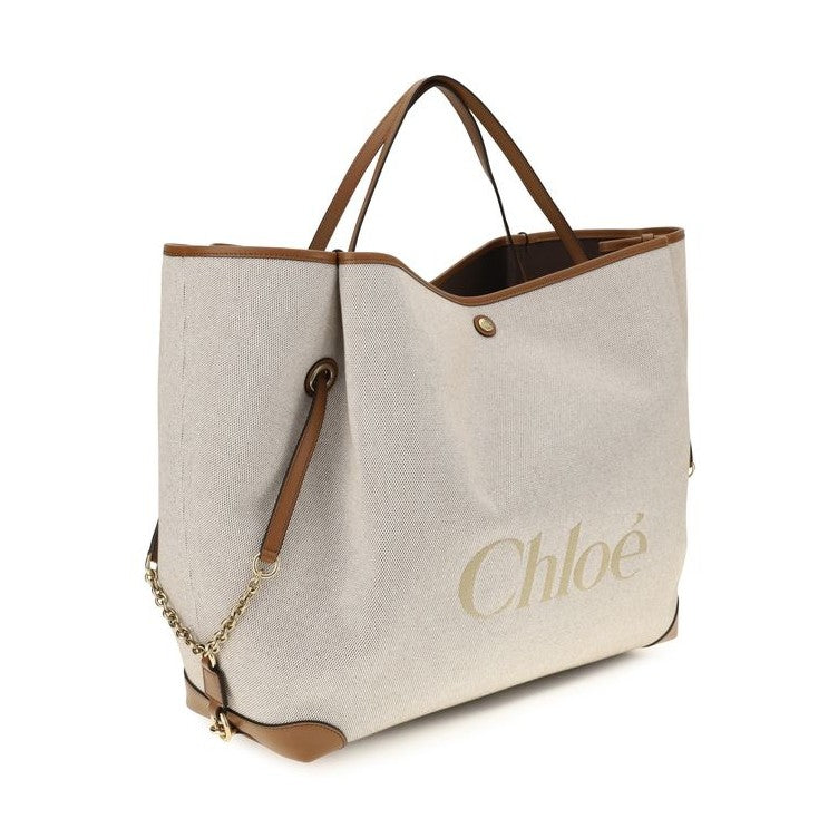Chloé Beige Cotton Shoulder Bag