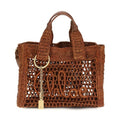 Chloé Brown Raffia Shoulder Bag