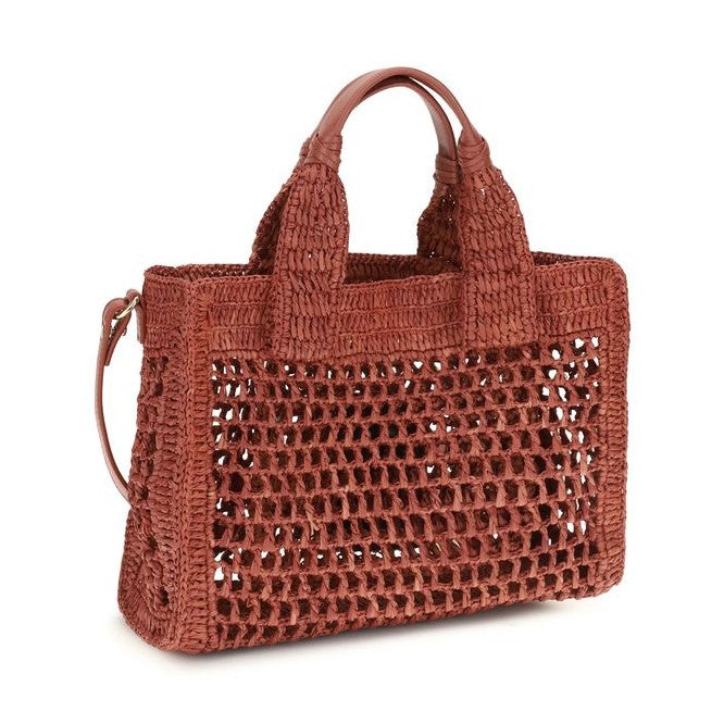 Chloé Multicolor Raffia Shoulder Bag