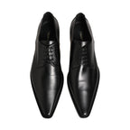 Dolce & Gabbana Black Leather Lace Up Derby Dress Shoes