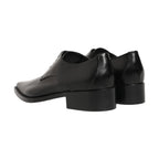 Dolce & Gabbana Black Leather Lace Up Derby Dress Shoes