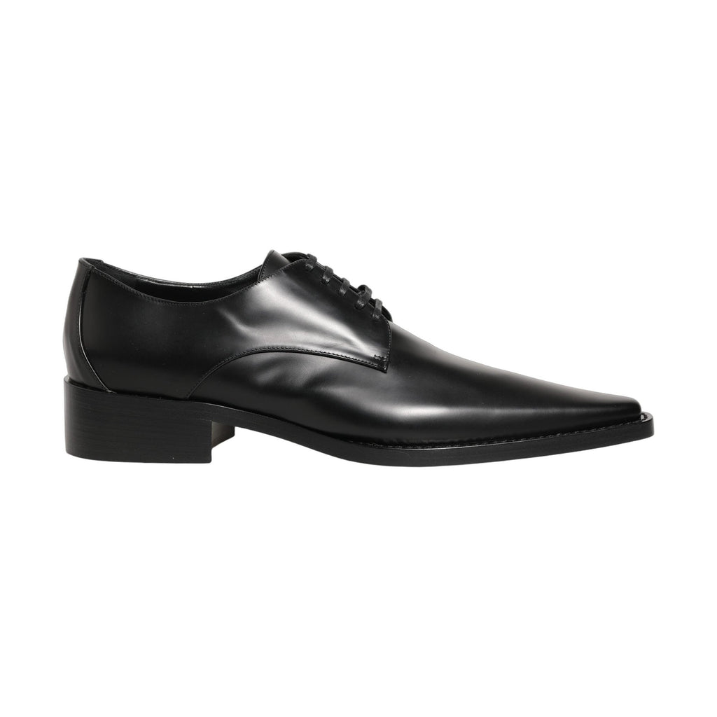 Dolce & Gabbana Black Leather Lace Up Derby Dress Shoes