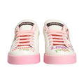Dolce & Gabbana White Pink Portofino Royal Pig Sneakers Shoes