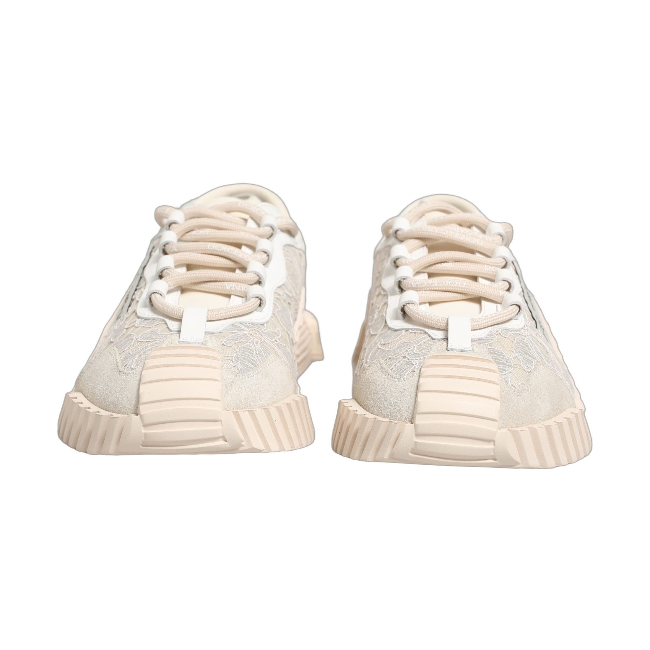Dolce & Gabbana White Lace NS1 Low Top Sneaker Sports Shoes