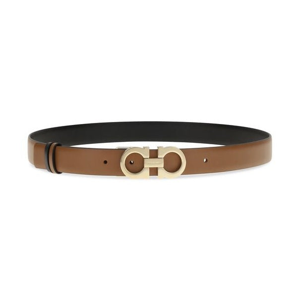 Ferragamo Brown Calf Leather Bos Taurus Regular Belt