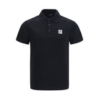 Balmain Black Cotton Polo Shirt