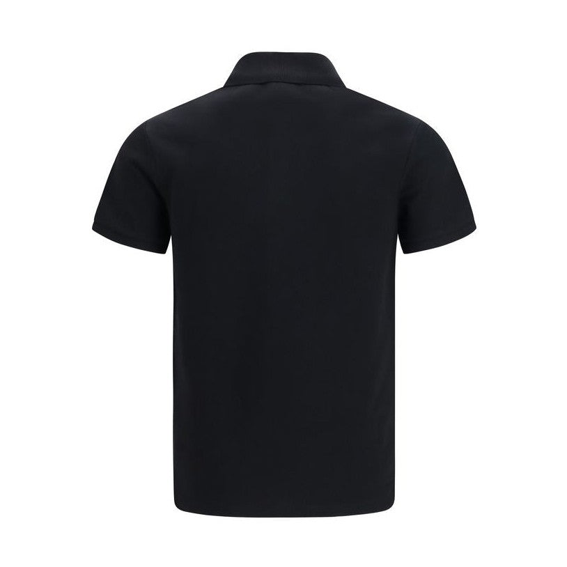 Balmain Black Cotton Polo Shirt