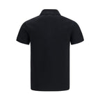 Balmain Black Cotton Polo Shirt