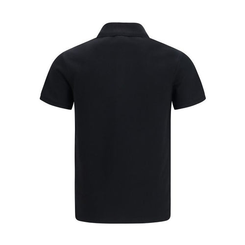 Balmain Black Cotton Polo Shirt