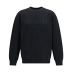 Balmain Black Cotton Sweatshirt