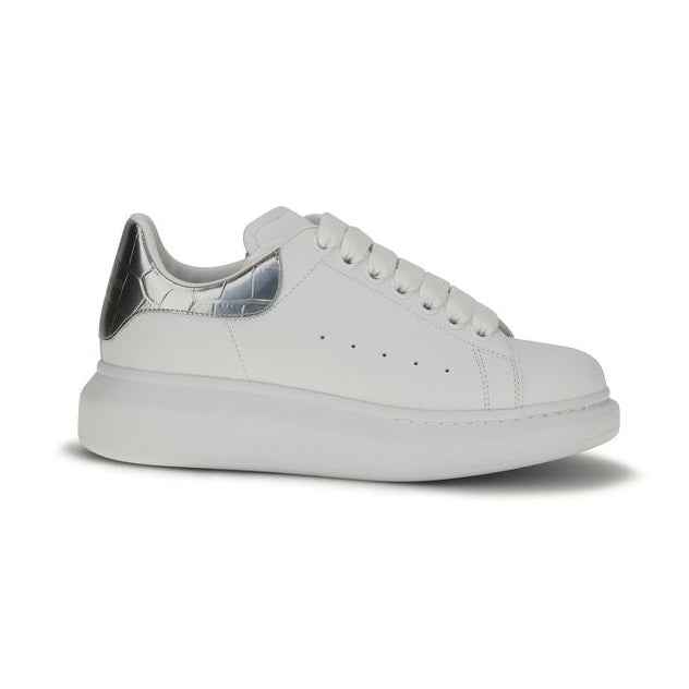 Alexander McQueen White Calf Leather Bos Taurus Platform Sneakers