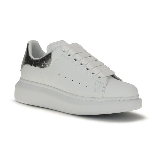 Alexander McQueen White Calf Leather Bos Taurus Platform Sneakers