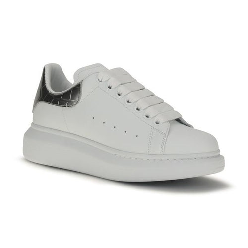 Alexander McQueen White Calf Leather Bos Taurus Platform Sneakers