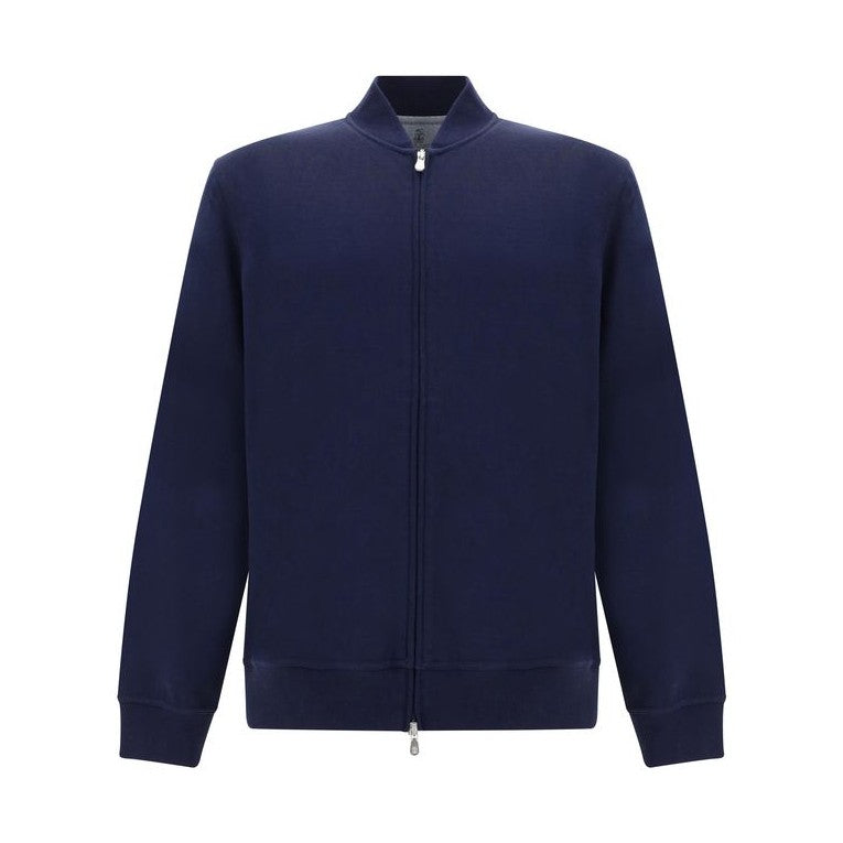Brunello Cucinelli Blue Cotton Sweatshirt