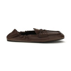 Miu Miu Brown Lamb Ovis Aries Aries Slip-On Loafers