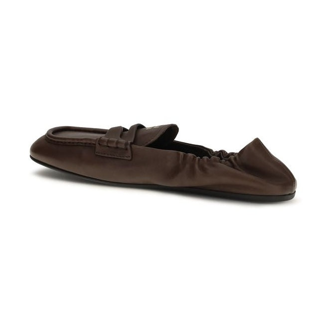 Miu Miu Brown Lamb Ovis Aries Aries Slip-On Loafers
