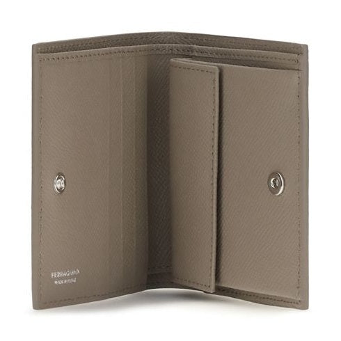 Ferragamo Beige Calf Leather Bos Taurus Wallet