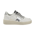 Golden Goose Silver Calf Leather Bos Taurus Low Top Sneakers